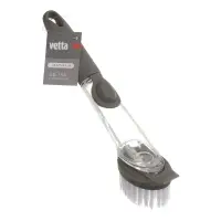 Щетка для посуды с дозатором тм Vetta, 23,5х7х4,5 см, полипропилен, серая