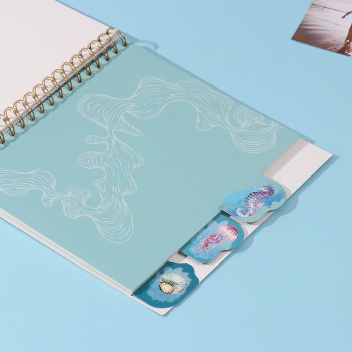 Фотоальбом на спирали 20 листов "Чайки" объёмный элемент + 4 вкладки 24х24 см