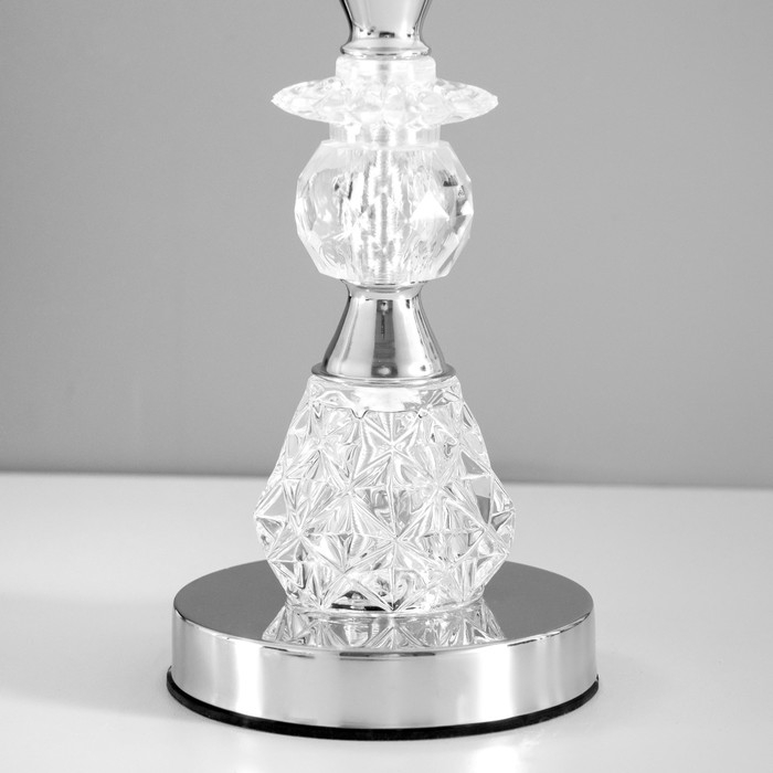 Настольная лампа  Настольная лампа "Латея" Е27 40Вт бело-хромовый 25х24х41 см