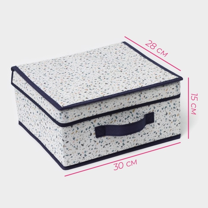 Короб для хранения Доляна «Мармелад», 30×28×15 см, цвет белый Короб для хранения Доляна «Мармелад», 30×28×15 см, цвет белый