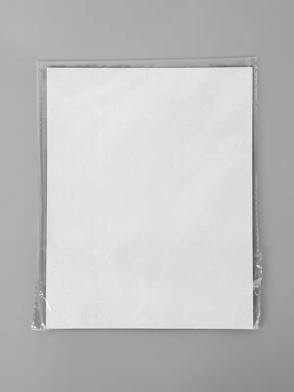 Клейкая лента двухсторонняя "Круглый белый" диаметр 0,8 см на листе 414 шт