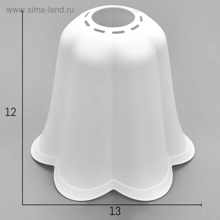 Плафон универсальный "Цветок"  Е14/Е27 снежно-белый 14х14х13см