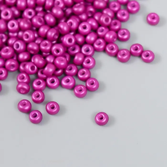 Бисер стекло 6/0  Бисер стекло 6/0 "Сливовый" 15 гр