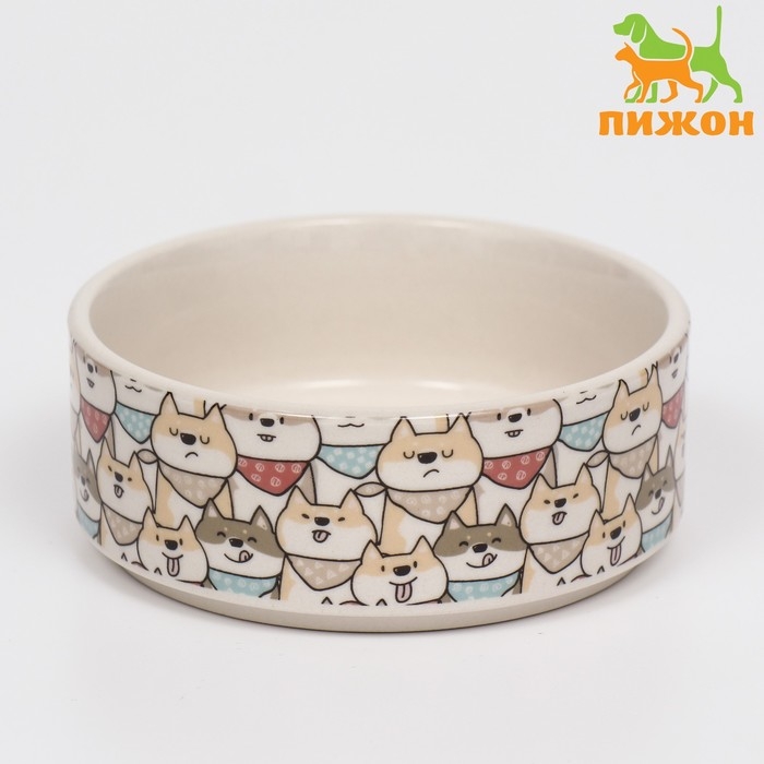 Миска керамическая  Миска керамическая "Хаски" 200мл, 10,5 х 4 см