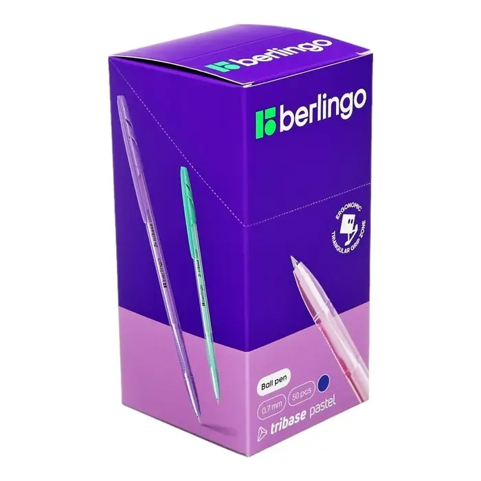 Ручка шариковая Tribase Pastel, узел 0.7 мм, чернила синие, МИКС Ручка шариковая Tribase Pastel, узел 0.7 мм, чернила синие, МИКС