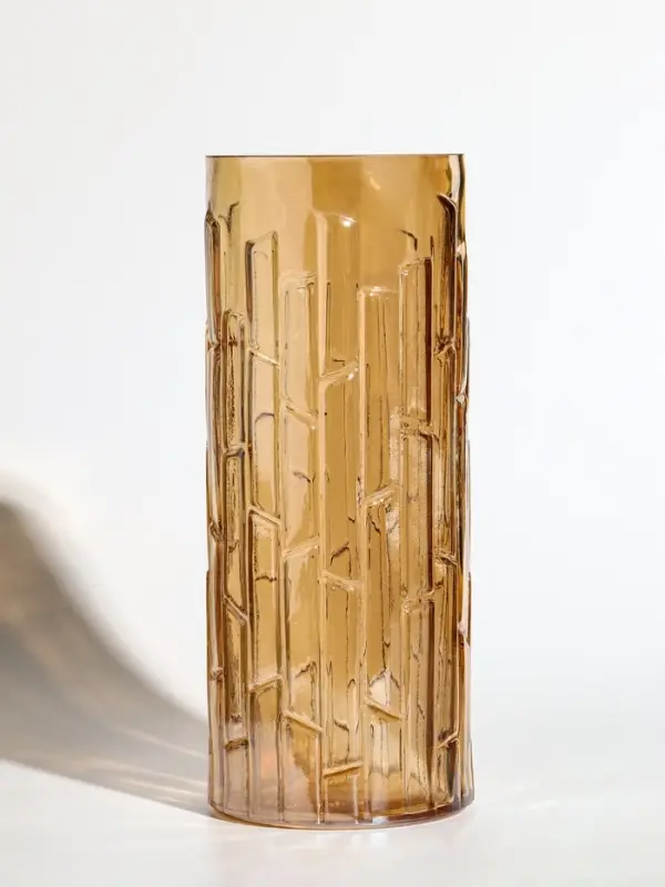 Ваза стекло настольная  Ваза стекло настольная "Мэнди" 29х12 см, коричневый