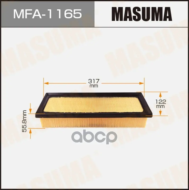 фильтр воздушный Masuma арт. MFA-1165