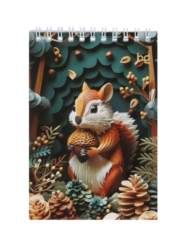 Блокнот BG. Paper art, 40 листов, А6, в клетку, на гребне, обложка из мелованного картона, МИКС