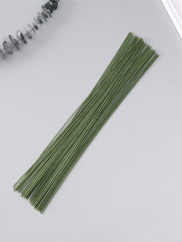 Проволока для изготовления искусственных цветов Проволока для изготовления искусственных цветов "Зелёная" 40 см сечение 2,5 мм набор 50 шт 1088043