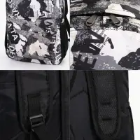 Рюкзак школьный на молнии, с принтом, размер 30&times;13&times;42 см, чёрный