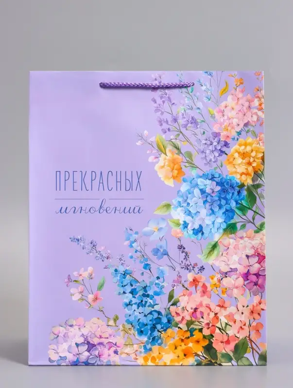 Пакет подарочный ламинированный &laquo;Прекрасных мгновений&raquo;, 26&times;12&times;32 см