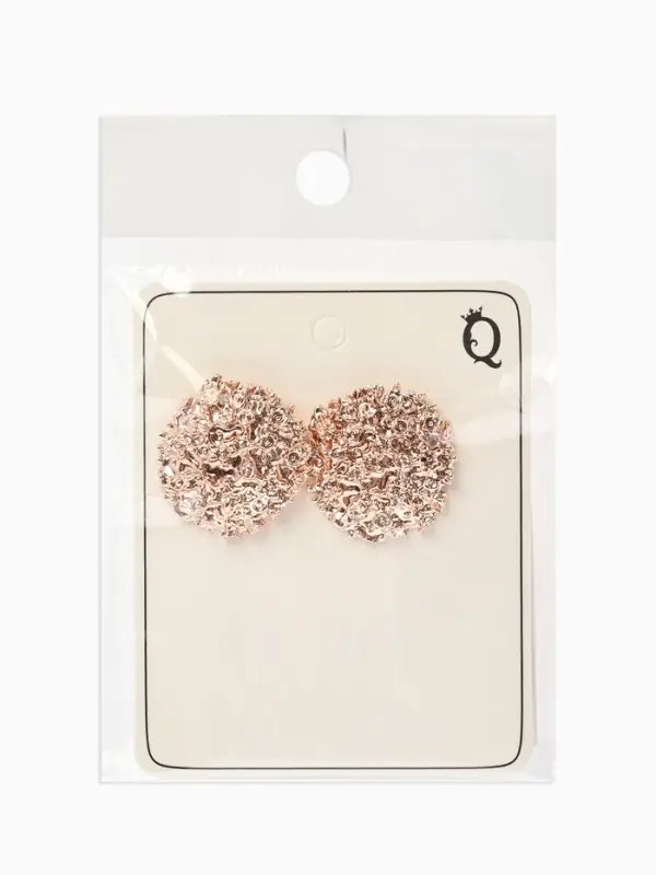 Серьги металл &laquo;Карибы&raquo;, круг, цвет розовое золото