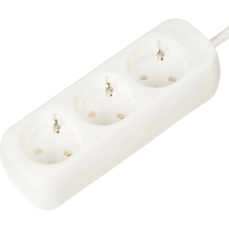 Удлинитель BigTech UTD-310-3-W (3р/3м/10А/2,2кВт/1мм2/белый)