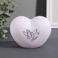 Фигурка световая RISALUX &laquo;Сердце. Голуби&raquo;, LED-ночник, 3хLR44, 8&times;11&times;7 см