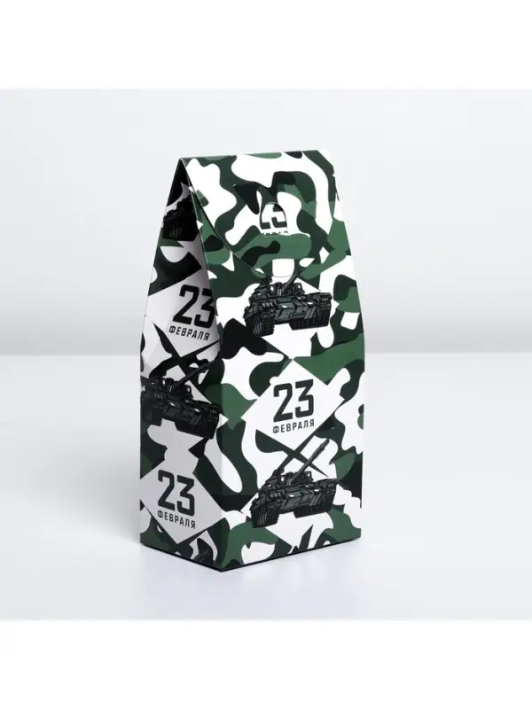 Коробка кондитерская, упаковка, &laquo;23 февраля&raquo;, 9&times;19&times;6 см