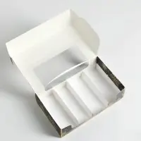 Коробка для эклеров с вкладышами новогодняя &laquo;Пусть сбудутся желания&raquo;, 25&times;15&times;7 см