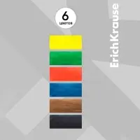 Акварель ErichKrause, 6 цветов, без кисти, картон, европодвес (облегчённая упаковка)