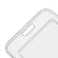 Бейдж вертикальный Calligrata, без держателя, внешний размер 110&times;70 мм, внутренний размер 85&times;54 мм, пластик, софт-тач, прозрачный