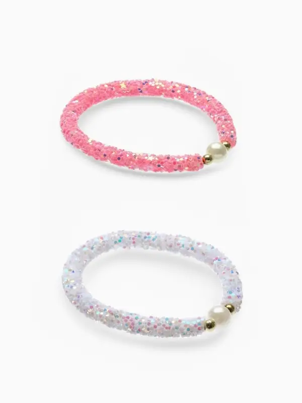 Браслет детский &laquo;Выбражулька. Пайетки&raquo;, d=5 см, белый, розовый