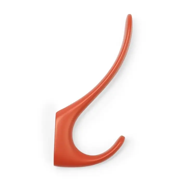 Крючок мебельный CAPPIO HEEL LIGHT, двухрожковый, цвет кирпичный