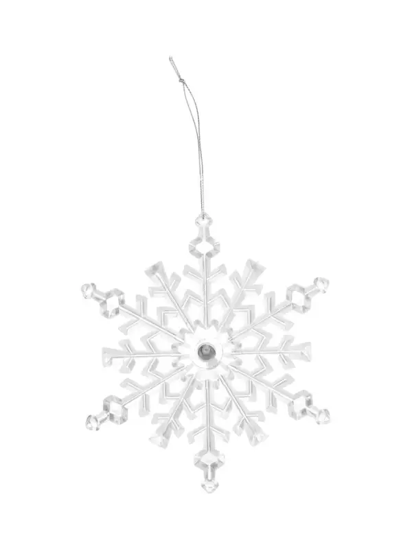 Подвеска светодиодная «Снежинка» 14 см, 1 LED, от батареек LR41×3, свечение RGB Подвеска светодиодная «Снежинка» 14 см, 1 LED, от батареек LR41×3, свечение RGB