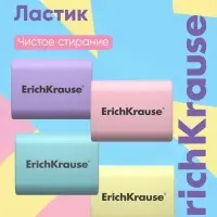 Ластик ErichKrause Sponge 37&times;33&times;15 мм, микс, цена 1 шт.