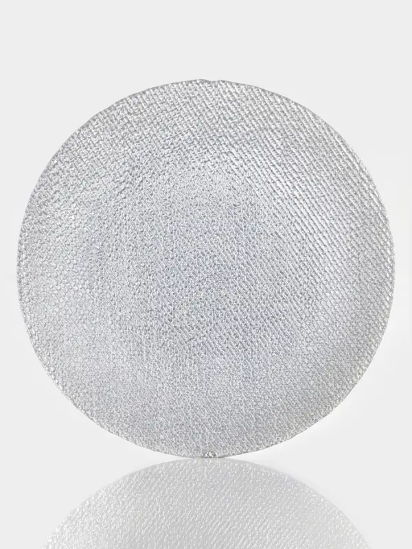 Тарелка подстановочная Magistro Cotton, d=33 см, стекло, серебристая