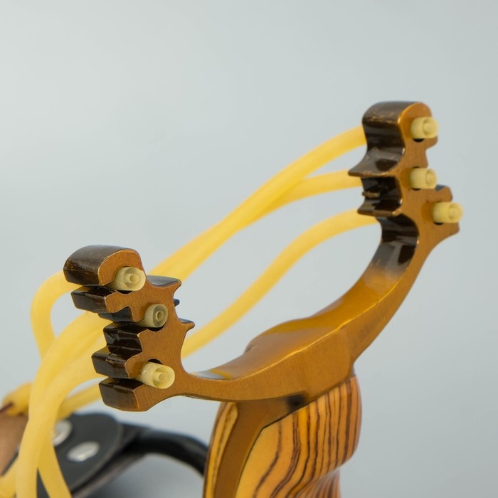 Рогатка спортивная с упором, металлическая, коричневая Рогатка спортивная с упором, металлическая, коричневая