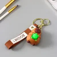 Брелок - обвес на сумку &laquo;Капибара с черепашкой&raquo;, резина, 3.7&times;3.7&times;5.5 см