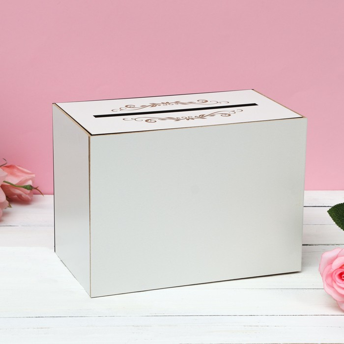 Семейный банк на свадьбу «Кольца», белый, 25 х 18 х 14 см. Семейный банк на свадьбу «Кольца», белый, 25 х 18 х 14 см.