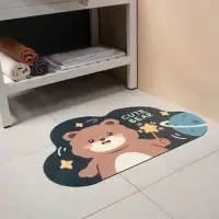 Коврик диатомитовый Доляна Cute Bear, влаговпитывающий, 49&times;78 см, серый