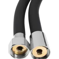 Душевой шланг ZEIN Z09PB, 150 см, антиперекручивание, латунные гайки, черный, Имп/Имп