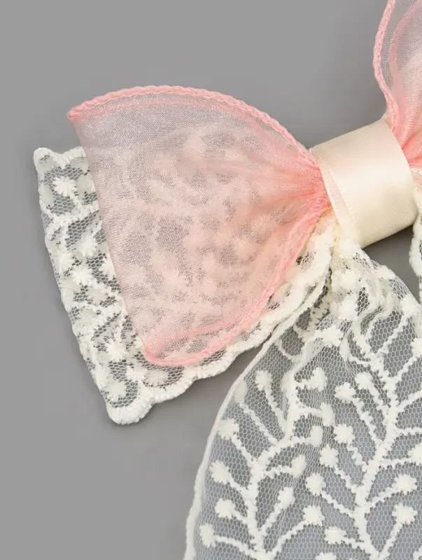 Бант для волос на заколке с вышивкой, Коты аристократы