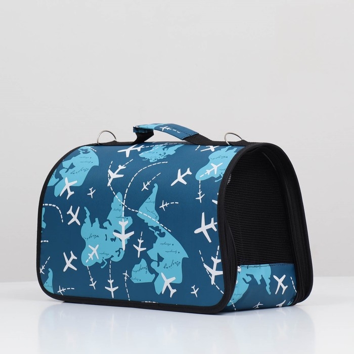 Сумка-переноска каркасная  Сумка-переноска каркасная "Самолеты", размер S, 37,5 х 17 х 22 см