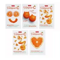 Блокнот А7, 48 листов, в клетку, на склейке, "Vitamin C", обложка мелованная бумага, ламинация, трёхцветный блок, блок 60 г/м2, 5В МИКС