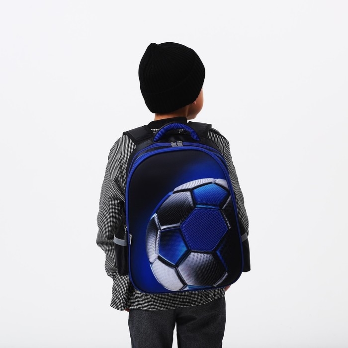 Рюкзак каркасный школьный Calligrata "Футбольный мяч", 39 х 30 х 14 см