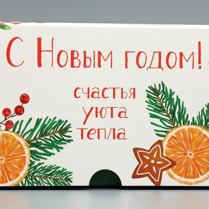 Коробка для капкейков складная с двусторонним нанесением «С Новым годом», 25 х 17 х 10 см, Новый год Коробка для капкейков складная с двусторонним нанесением «С Новым годом», 25 х 17 х 10 см, Новый год