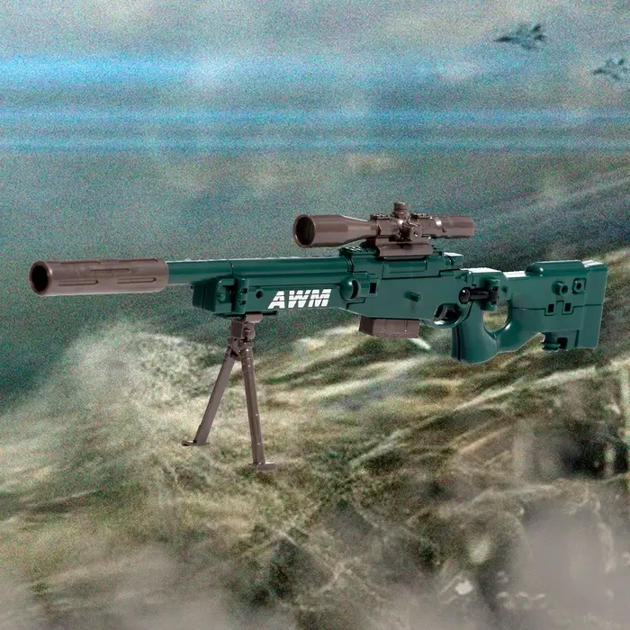 Робот &laquo;Снайперская винтовка&raquo;, трансформируется, с металлическими элементами