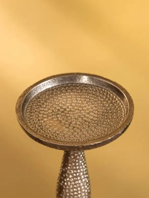 Подсвечник  Подсвечник "Нью-Дели" алюминий 9х9х17 см, цв. бронза