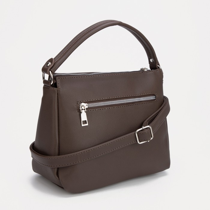 Сумка кросс-боди, отдел на молнии, наружный карман, цвет коричневый Сумка кросс-боди, отдел на молнии, наружный карман, цвет коричневый