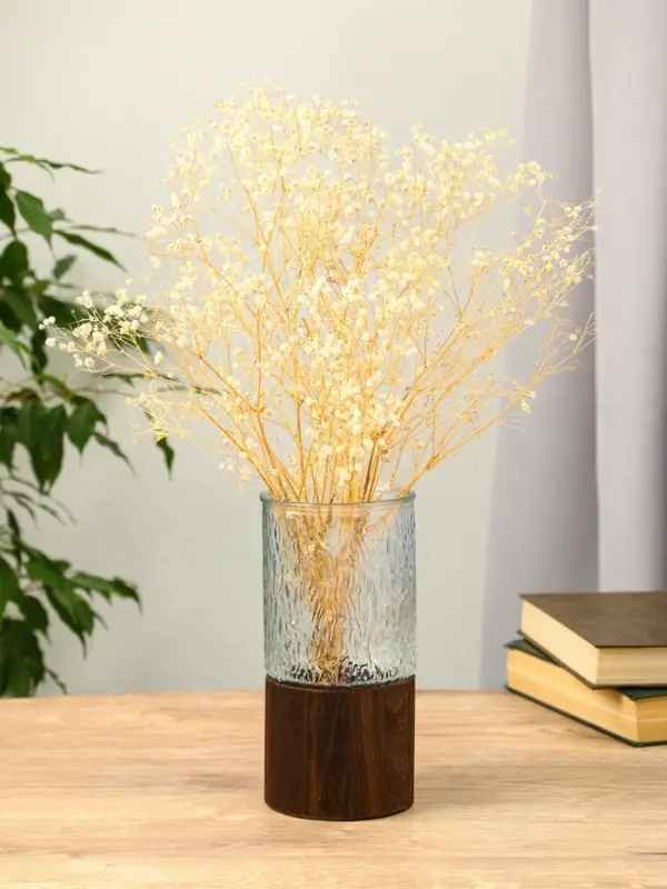 Ваза стекло настольная  Ваза стекло настольная "Лесли" размытость, 20х10 см, прозрачный