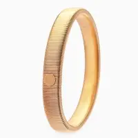 Браслет металл "Пружина" узкий, цвет золото