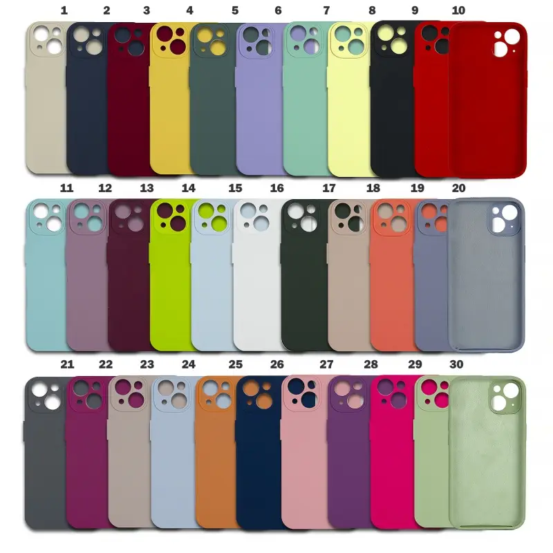 Чехол для iPhone 13 Mini Silicone Сase APL WS (закрытый низ+камера) без лого