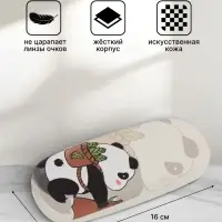 Футляр для очков &laquo;Панды&raquo;, на хлопушке, 16&times;4&times;6 см, МИКС