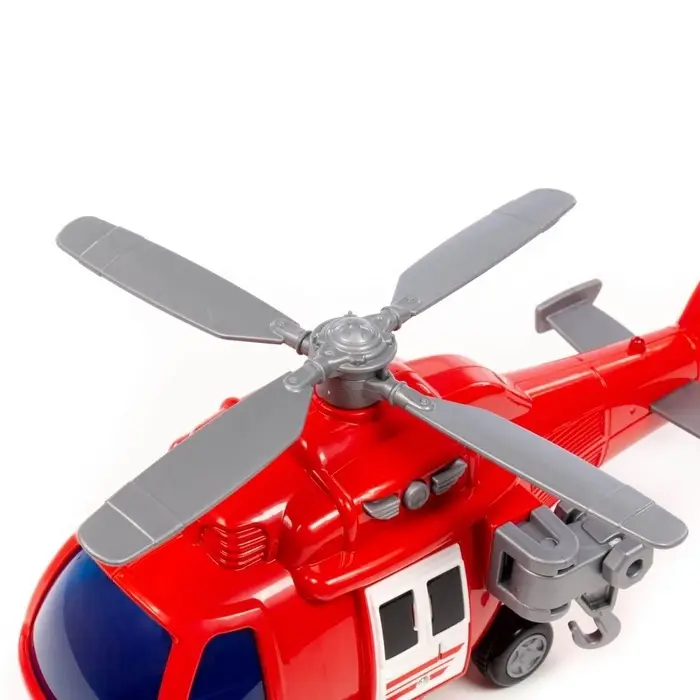 Вертолёт пожарный "Импульс", инерционный, со светом и звуком 61823
