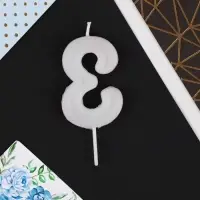 Свеча для торта, цифра &laquo;3&raquo;, разноцветная, 5,5 х 8 см.