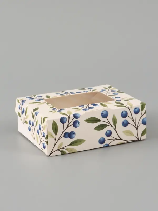 Коробка подарочная с окном &laquo;Ягоды&raquo;, 10&times;8&times;3.5 см, самосборная