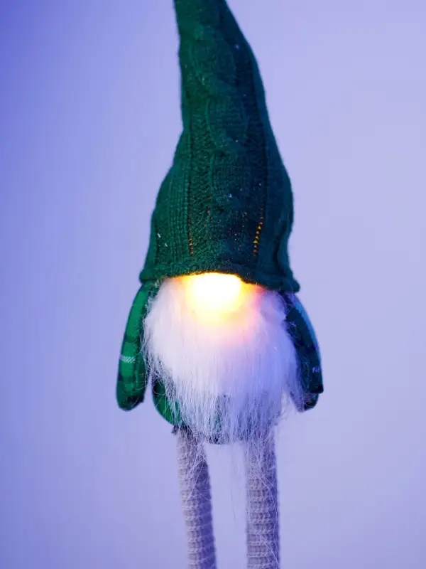 Фигура текстиль «Гном в зелёном» 42 см, 1 LED, от батареек AG13×3, свечение тёплое белое Фигура текстиль «Гном в зелёном» 42 см, 1 LED, от батареек AG13×3, свечение тёплое белое