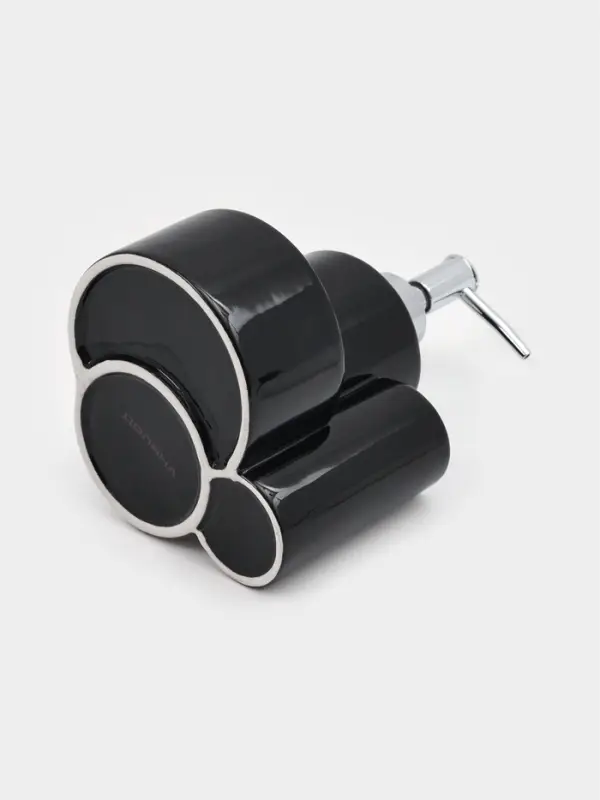 Дозатор для моющего средства Доляна &laquo;Милитари&raquo;, 370 мл, с губкой и щёткой, чёрный