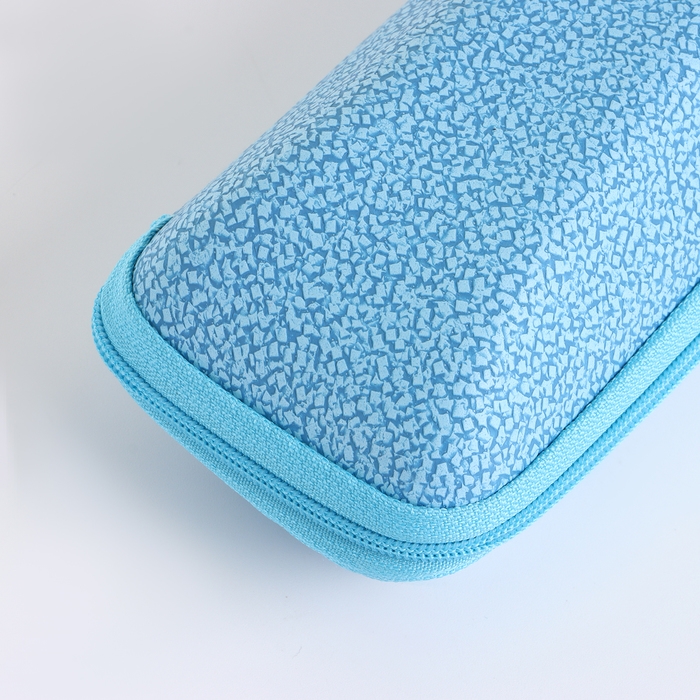 Футляр для очков на молнии, длина 16 см, цвет голубой Футляр для очков на молнии, длина 16 см, цвет голубой